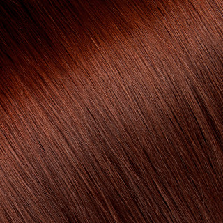 Славянские волосы в срезе окрашенные № 35, темно-красный